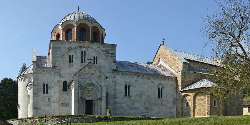 See 12th-century frescoes in the white marble Studenica Monastery, a UNESCO World Heritage Site.