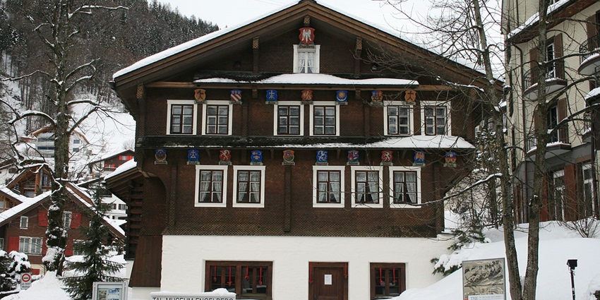 Things to do in Engelberg include exploring the exhibits in a traditional chalet.