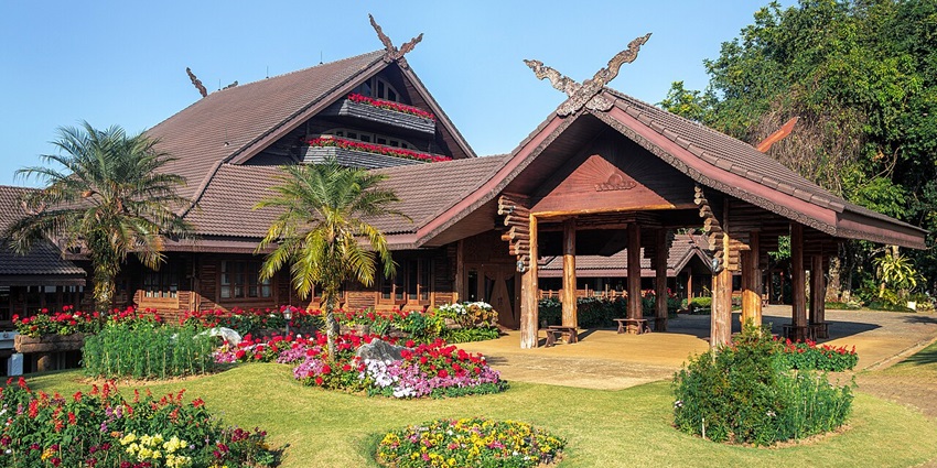 Doi Tung is a mountain in Chiang Rai with a royal villa, gardens, and scenic views.
