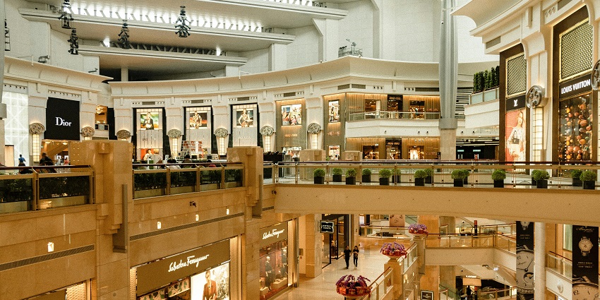 An image of the shopping area of the Dufferin Mall, one of the best malls in Toronto, Canada.