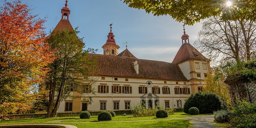 A UNESCO World Heritage Site in Graz, with ornate state rooms and symbolic Baroque art.