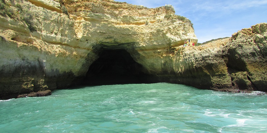 An image of the Benagil Caves, a tourist place to visit among the things to do in Albufeira.