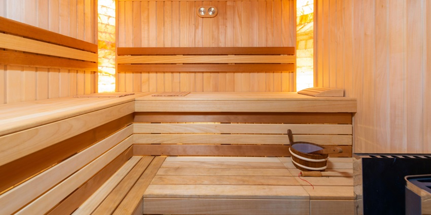 Image of a thermal sauna and spa room, similar to the one in Bad Gastein in Austria in November.