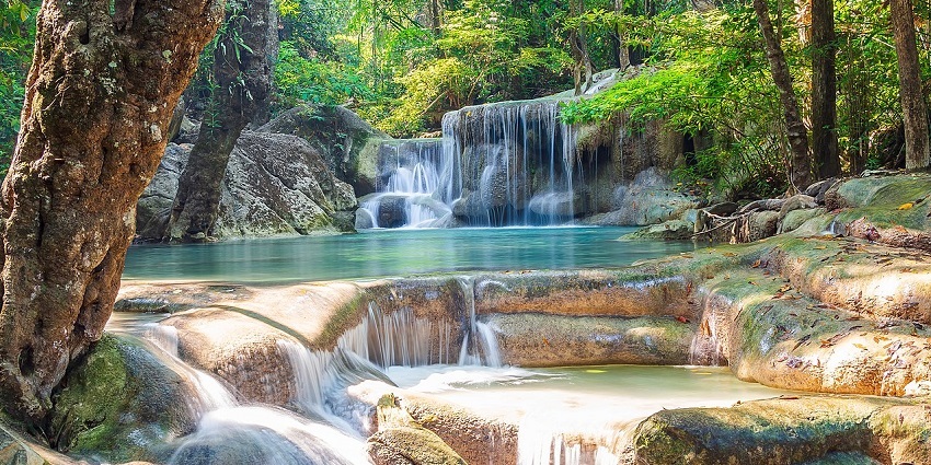 Erawan Waterfall is a breathtaking natural wonder among the top waterfalls in Thailand.
