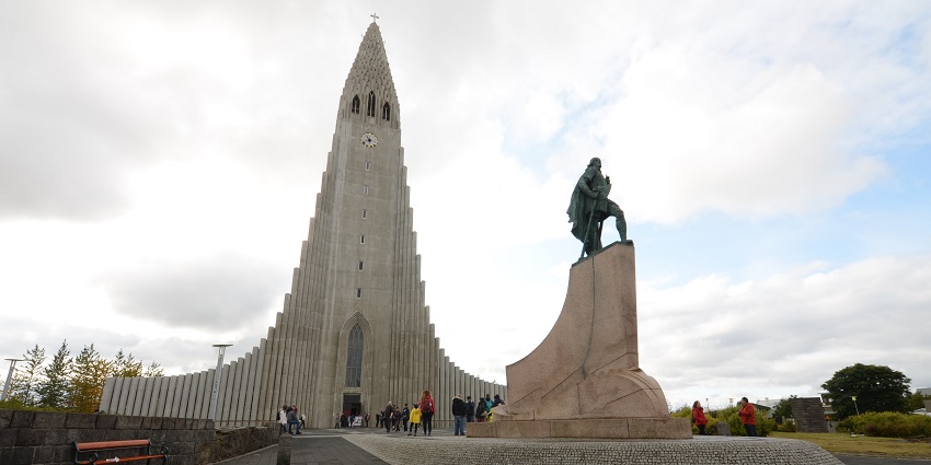Things to do in Reykjavik include exploring the towering architecture of the landmark church with views from its panoramic tower.