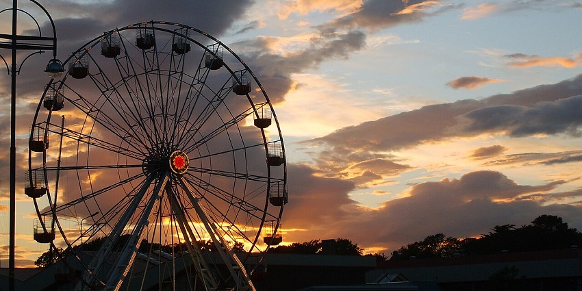 Views from the Big Wheel at Leisureland- one of the top things to do in Galway with family