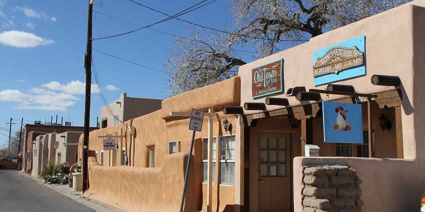 A charming view of Old Town Albuquerque, one of the top things to do in Albuquerque.