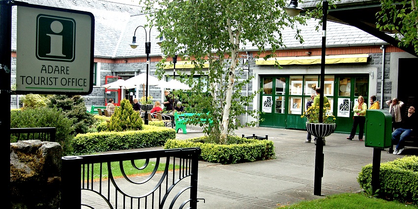 People sitting in the premises of Heritage Centre, a top thing to do in Adare, Ireland