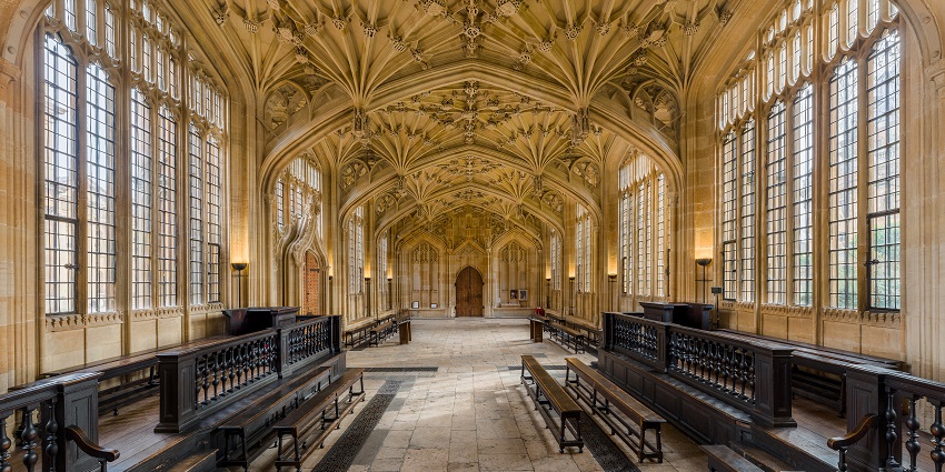 Things to do in Oxford - exploring the historic library with millions of books and architecture.