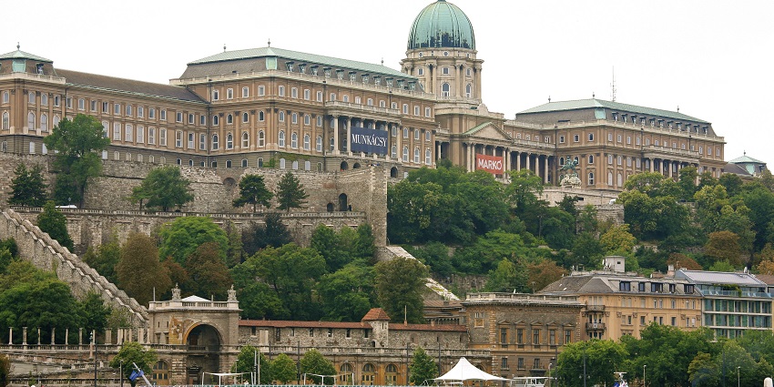An image of snow-covered Buda Castle, visiting this is the best things to do in Budapest in February.