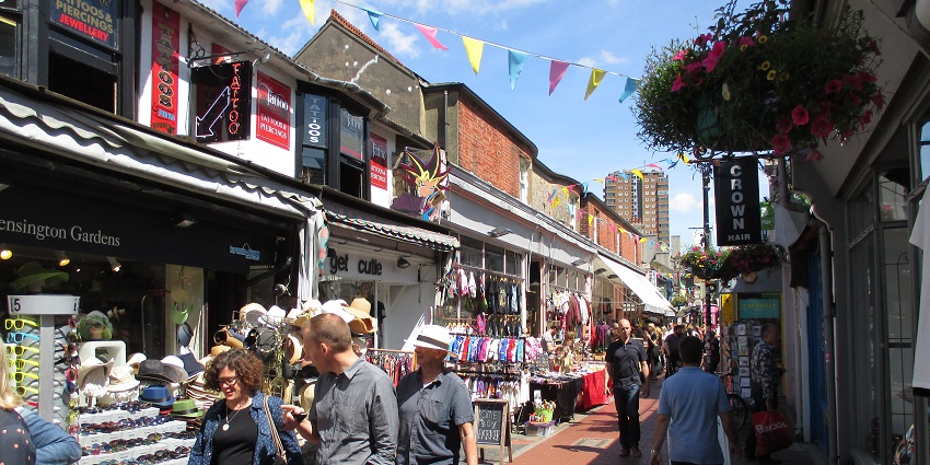 Wander the bohemian North Laine district, which is among the best things to do in Brighton.