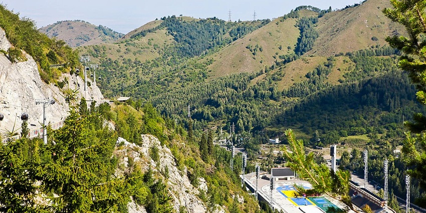 An image of the Medeu Skating Rink in Almaty, a popular place to visit in Almaty in September.