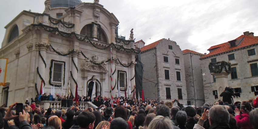 Devotees gathered through Dubrovnik’s old town during the Feast of St. Blaise.