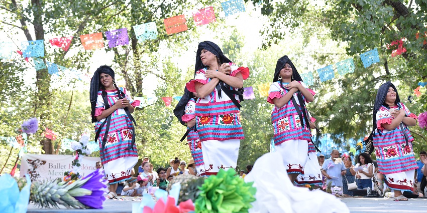 Dance performance during the Guelaguetza Festival, one of the festivals in Mexico.