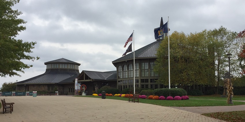 A picture of Bethel Woods, a historic venue hosting Harvest Festivals with scenic views.