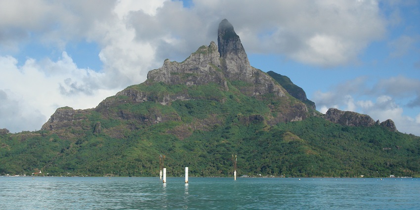 Trek through tropical terrain to view the volcanic peak, among the things to do in Bora Bora.