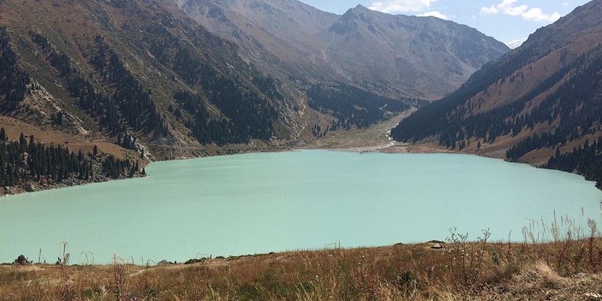 An image showing Big Almaty Lake, a famous thing to see in Almaty in September.