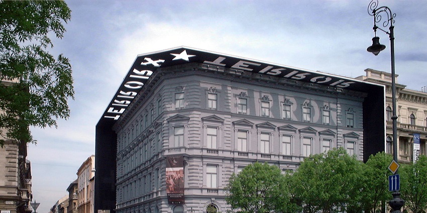 Exterior of the House of Terror Museum, the best thing to see in Budapest in February.