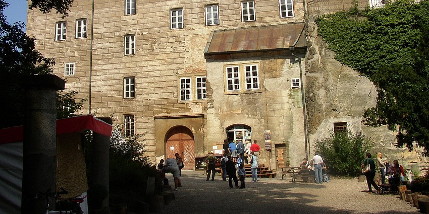 A view of Gothic fortress shrouded in legends, said to be built over a gateway to Hell.