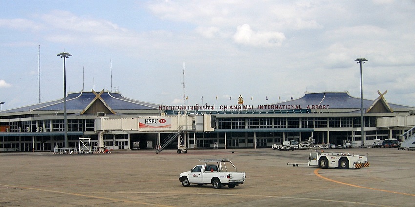 An image of the Chiang Mai International Airport, nearest to the Wat Chedi Luang