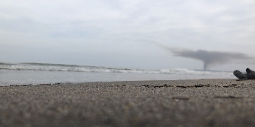 World's Largest Salt Water Lake, the Caspian Sea, bordered by stunning scenery.