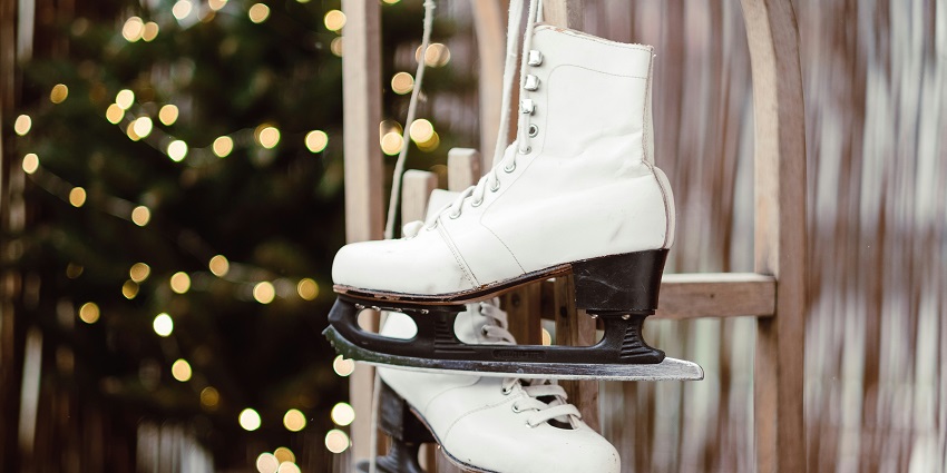 A pair of stylish ice skates, ideal for those looking for things to buy in Canada.
