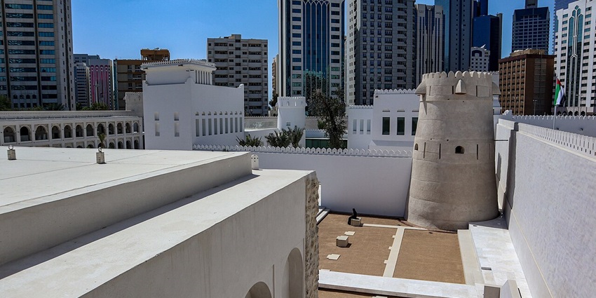 An image of Qasr Al Hosn, which is among the best things to see in Abu Dhabi in January.