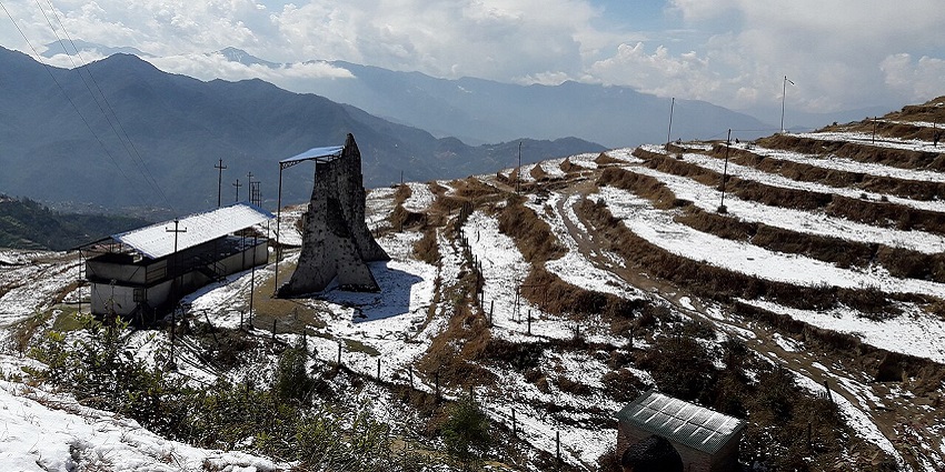 Kakani near Kathmandu turns into a winter wonderland with snowfall, one of the most scenic hill stations in Nepal.
