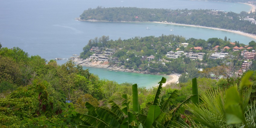 Image of Karon View Point. From this point can be seen 3 bays: Kata Noi, Kata bay and Karon bay