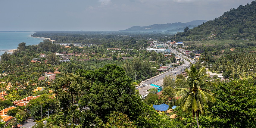 A peaceful beach area known for its resorts, nearby national parks, and tsunami memorials.