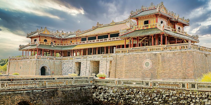 Panoramic view of Thang Long Citadel’s historic walls and inner courtyard
