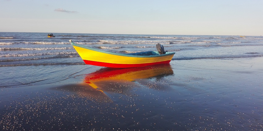 World's Largest Salt Water Lake, the Caspian Sea, stretches over several nations