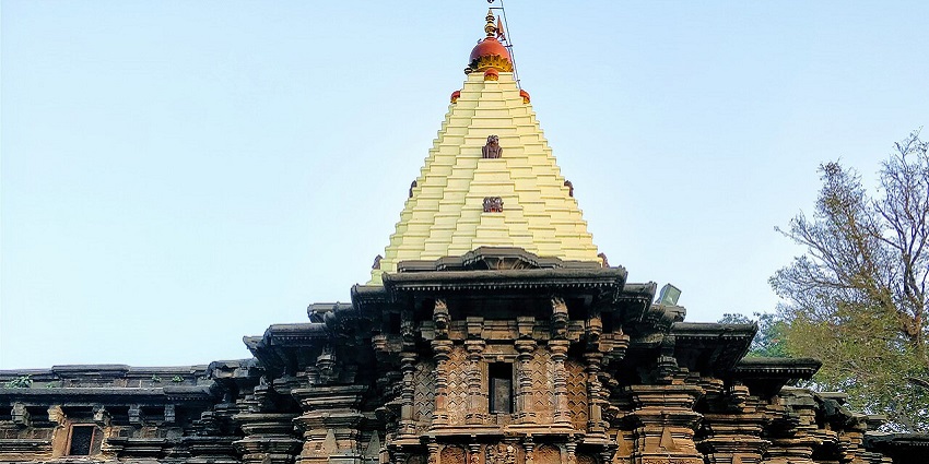 Beautiful image of the iconic Mahalaxmi temple in Kolhapur, Maharashtra in India