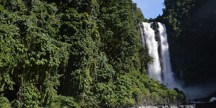 Maria Cristina Falls plunging between lush cliffs in Iligan City, Mindanao, Philippines