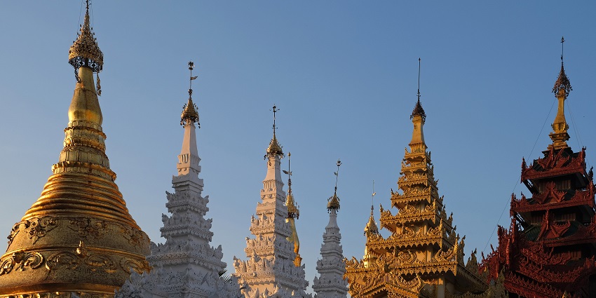 Marvel at the Shwedagon Pagoda, a golden highlight among spiritual things to do in Yangon.