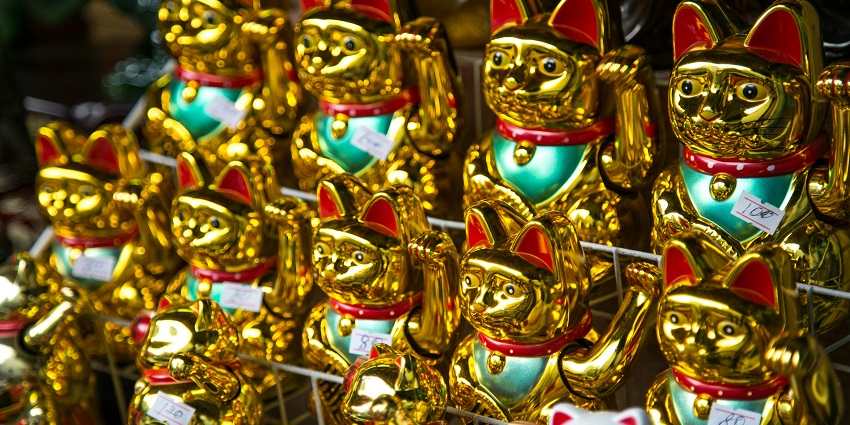 Creative good luck gift collection in a store, one of the best things to buy in Hong Kong.