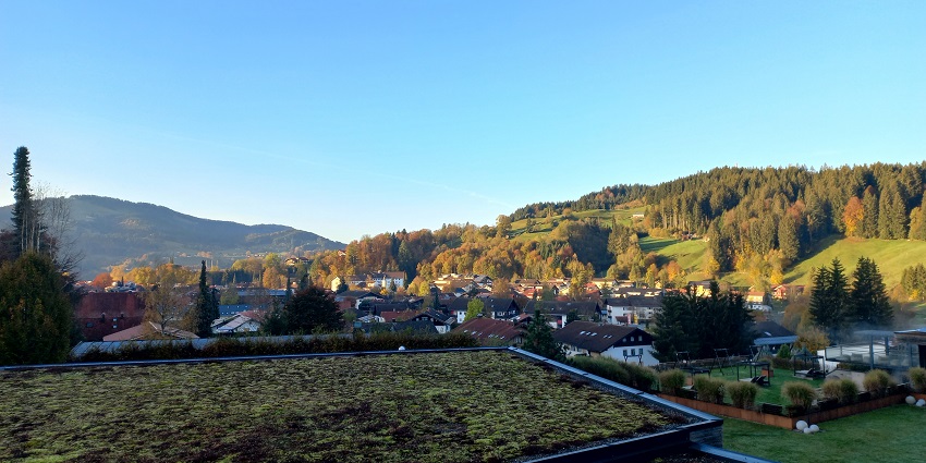 Beautiful, clear blue skies and the vivid greens distinguish the quaint hill station.
