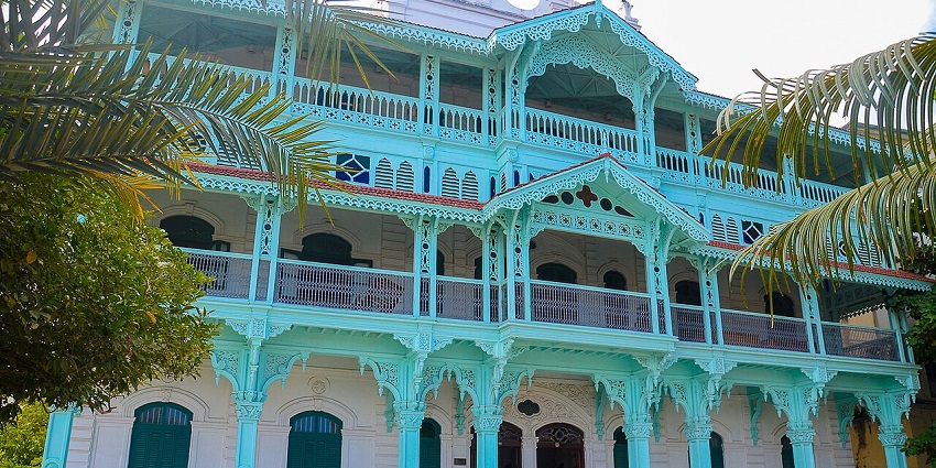 A historic structure in Jamaica with colonial-style architecture, once serving as a key medical facility in the St. Mary parish.