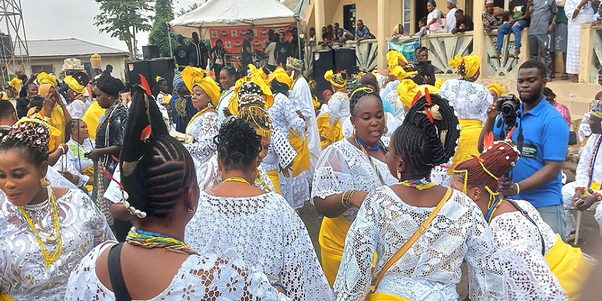 A spiritual Yoruba celebration held in a sacred grove to honor the river goddess Osun, among the famous festivals in Nigeria.