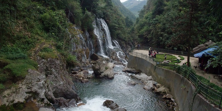 Majestic waterfalls in the Cat Cat Village, and factors to consider before visiting