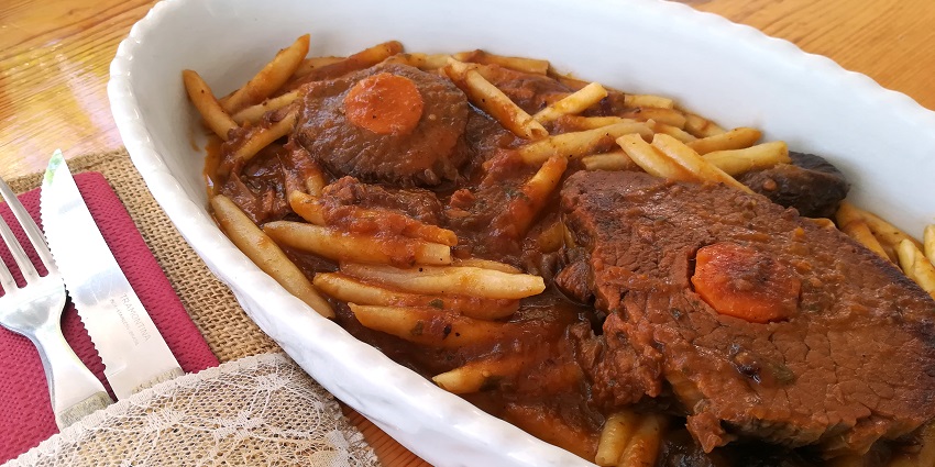 An image of Pašticada, a slow-cooked beef stew, one of the most popular food in Croatia.