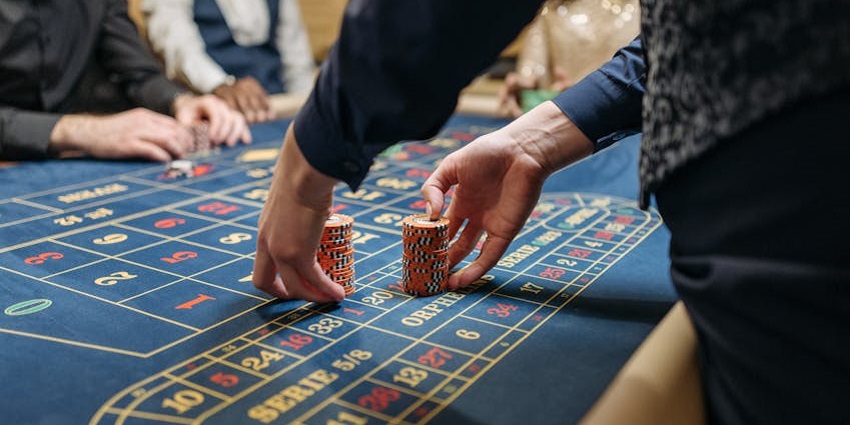 A group of tourists playing casino as Pickering Casino, a fun thing to do in Ajax, Casino.