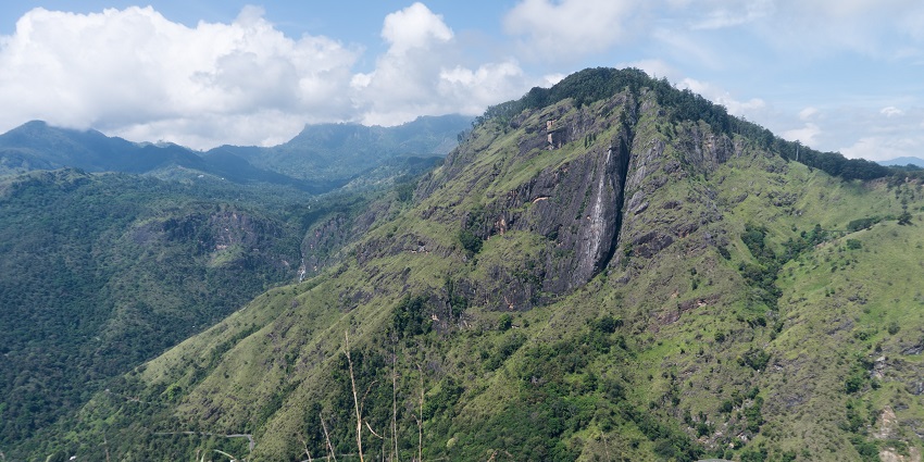 A panoramic image of the picturesque landscape captured from the Little Adam’s Peak.