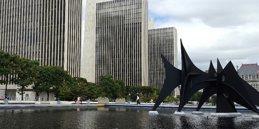 An image of the Empire State Plaza, which is among the best things to see in Albany.
