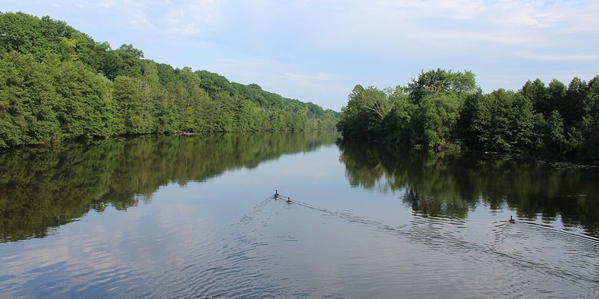 Canoes and paths at Gallup Park – a top outdoor activity among the best things to do in Ann Arbor.