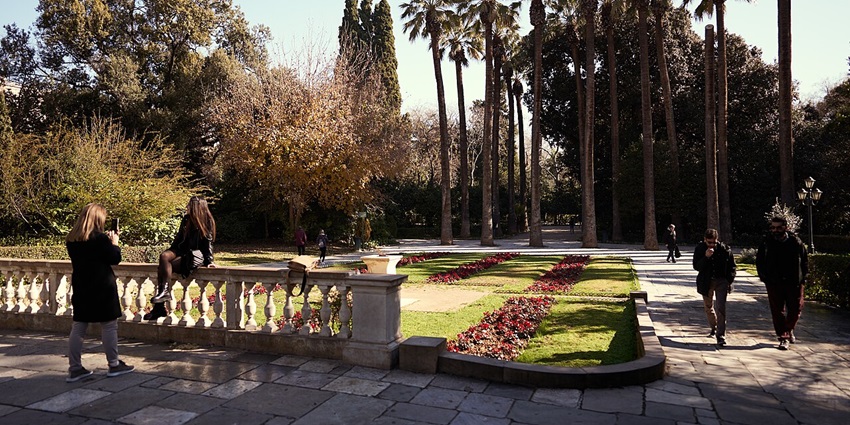 A pathway in the National Garden of Athens, a famous place for couples to visit in Athens.