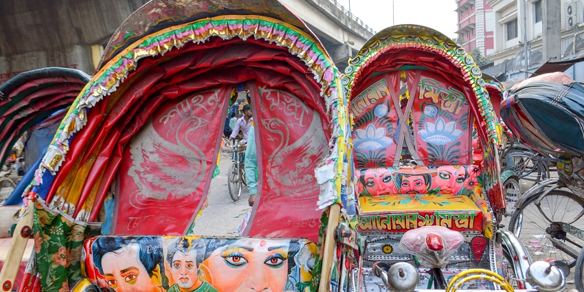 Discover Dhaka’s rich history through its stunning rickshaw art, among top things to do in Dhaka.