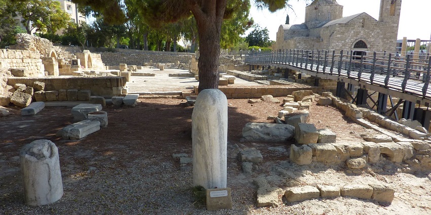 An image of Saint Paul’s Pillar, a religious highlight from Paphos Cyprus tourist places.