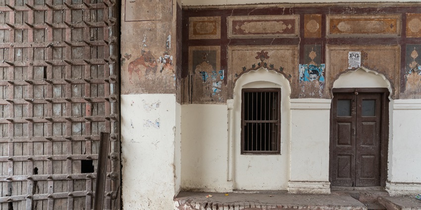 Samania Gate in Patiala with old brickwork and arched Mughal-style design