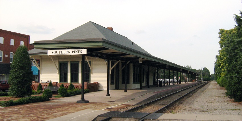 Visiting this old Train Station is among the top things to do in Southern Pines NC